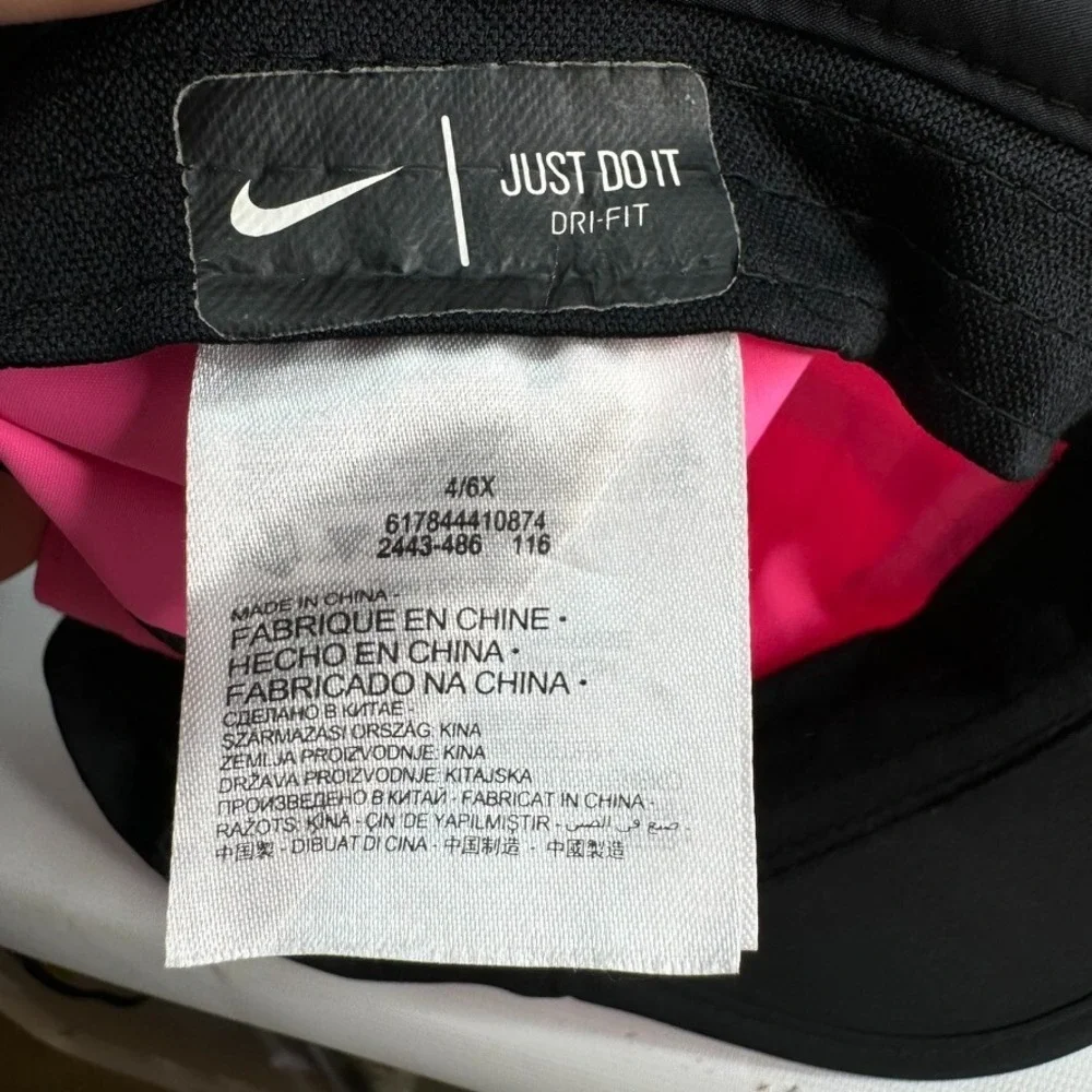 Nike Hat Cap Strap Back Pink Dri Fit 4/6x Pickleball‎ Volleyball Tennis Youth